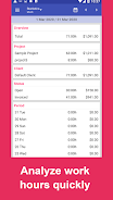 Work Log: Timesheet & Invoice Captura de pantalla 4