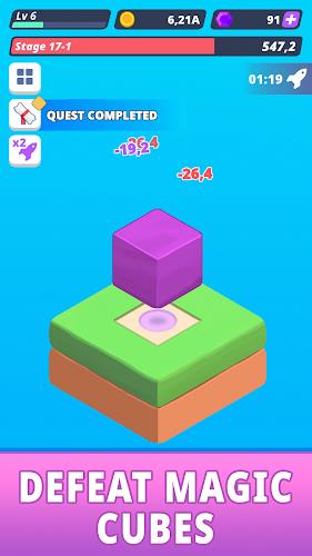Tap Tap Cube - Idle Clicker Captura de pantalla 3
