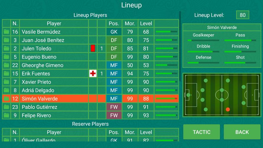 Football Team Manager Capture d'écran 1