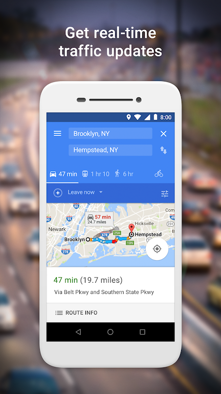 Google Maps Go - 路线、路况和公交应用截图第2张