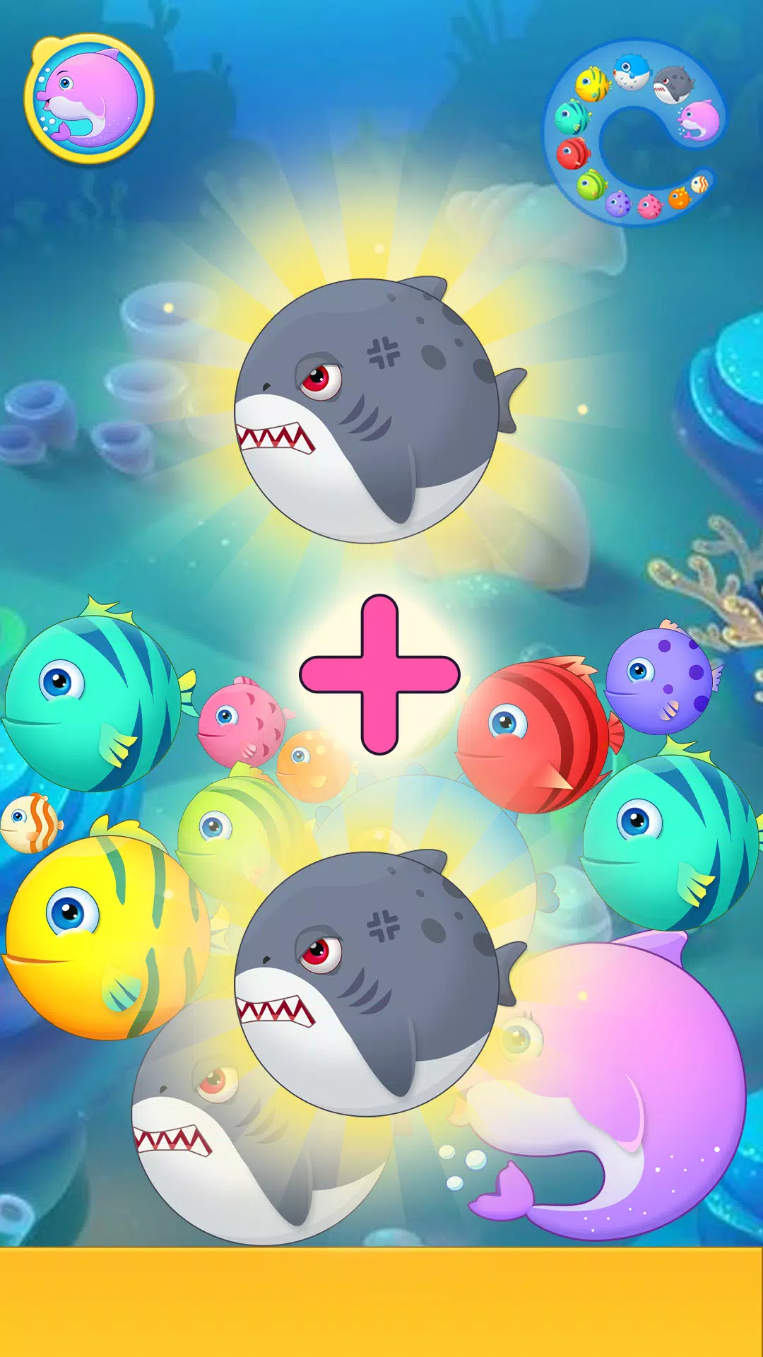 Sea Animals - Merge Game ဖန်သားပြင်ဓာတ်ပုံ 2