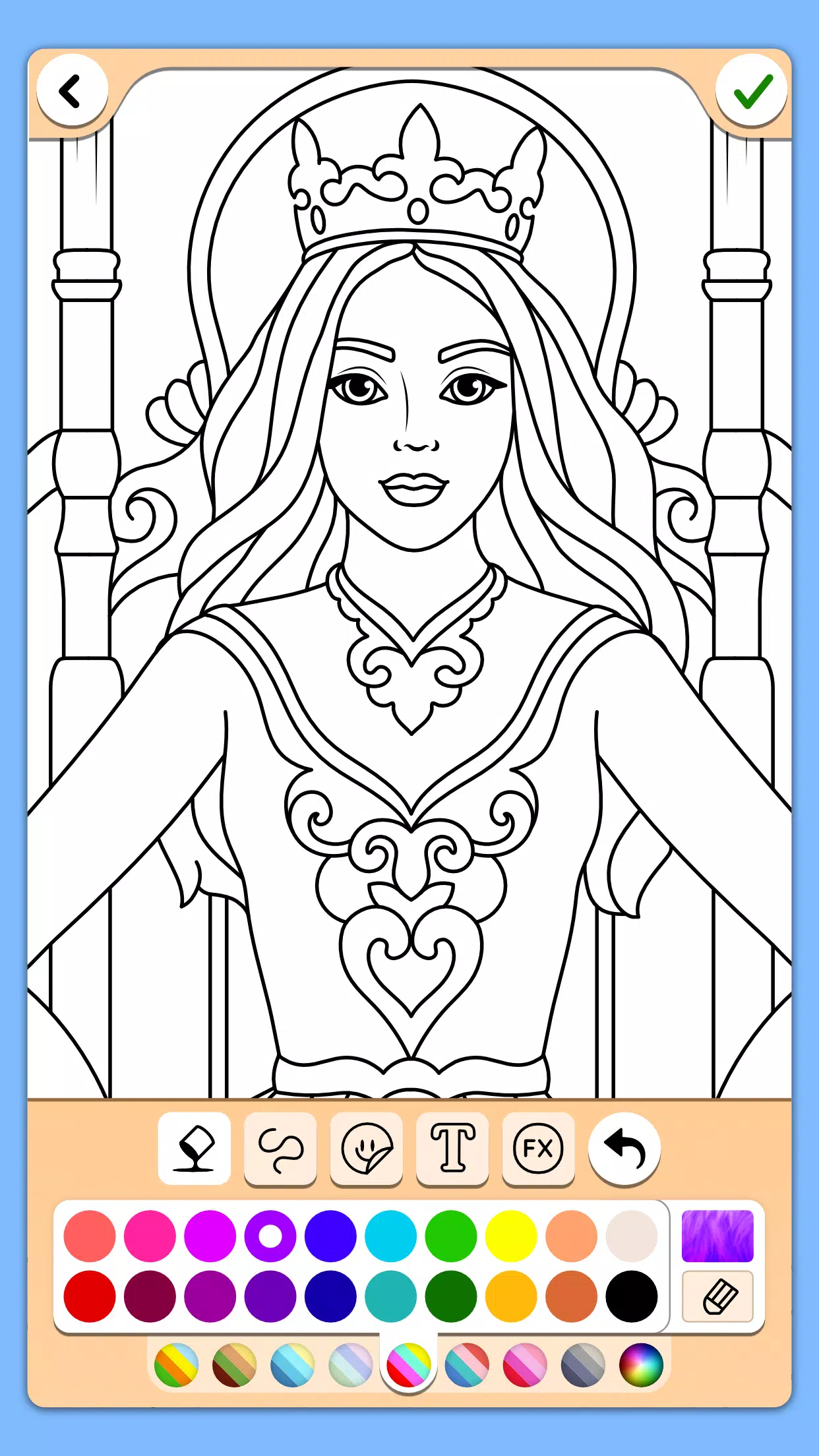 Princess Coloring Game Zrzut ekranu 1