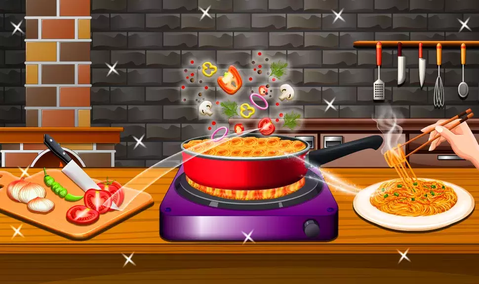 Crispy Noodles Cooking Game Captura de pantalla 2