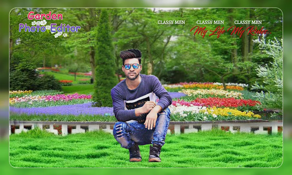 Garden Photo Frame Editor Captura de tela 4