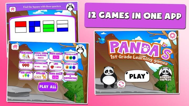 Panda 1st-Grade Learning Games Zrzut ekranu 1