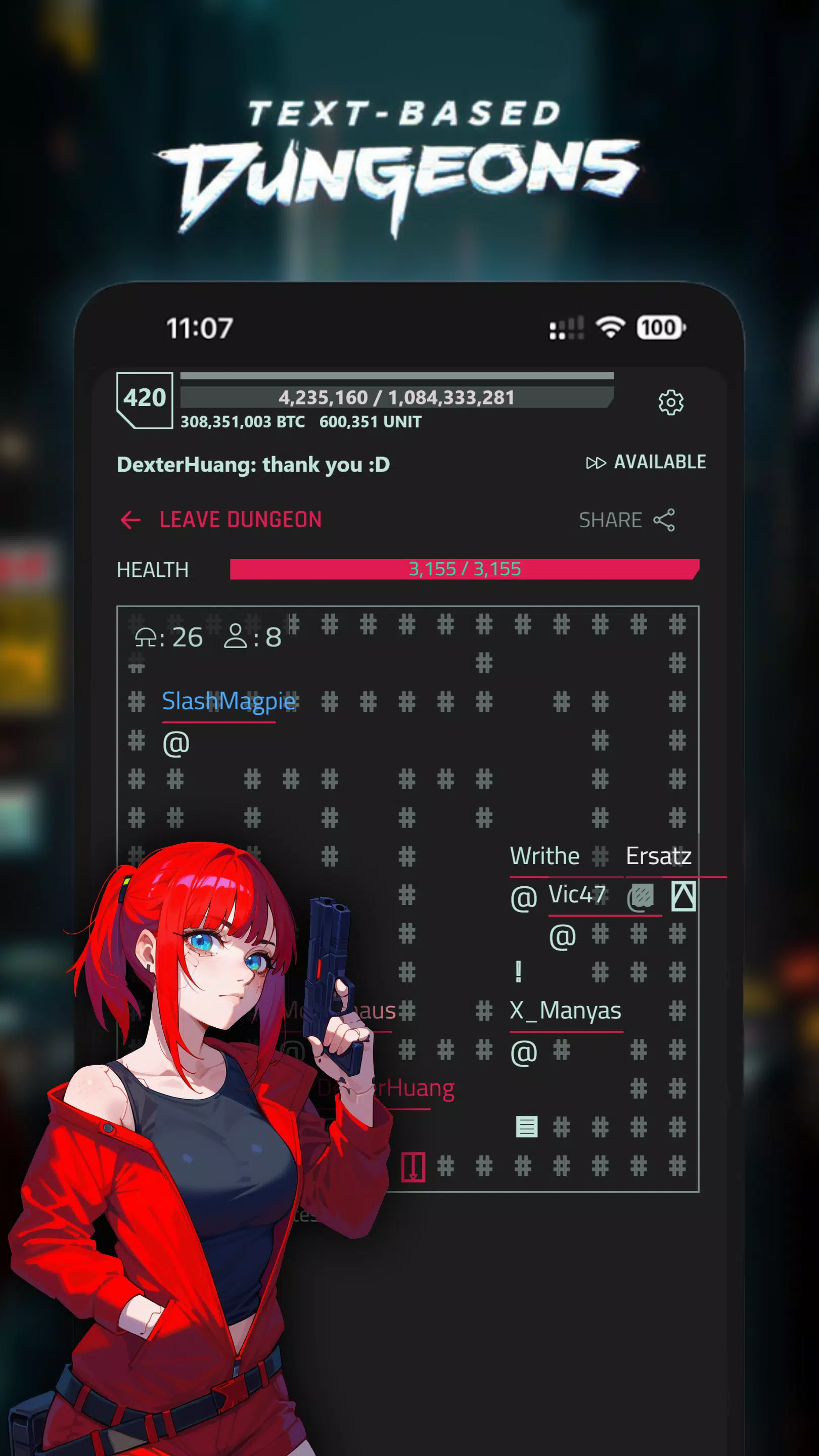 CyberCode Online -Text MMORPG Screenshot 2