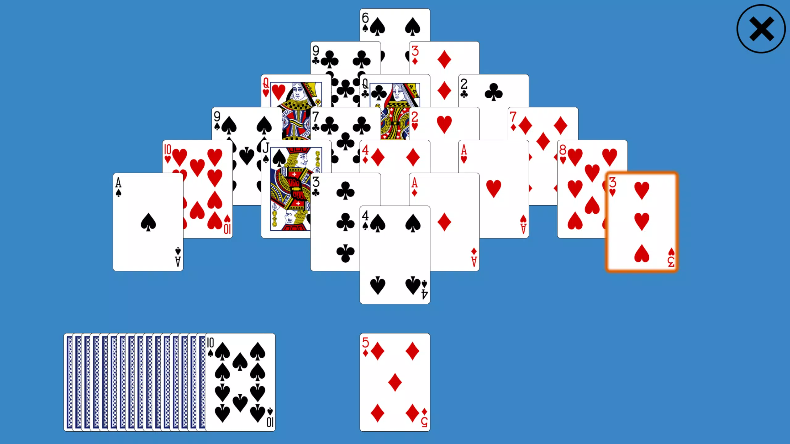 Classic Pyramid Solitaire ဖန်သားပြင်ဓာတ်ပုံ 2