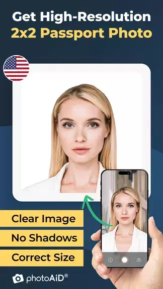 US Passport Size Photo Maker Schermafbeelding 1