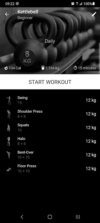 Kettlebell Home Workout Ekran Görüntüsü 3