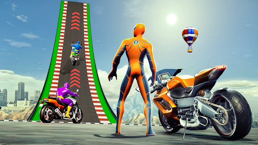 Super Hero Bike: Racing Game Captura de tela 3