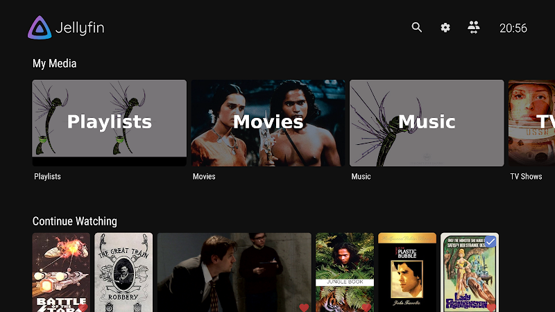 Jellyfin for Android TV Captura de tela 1