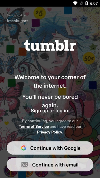 Tumblr—ファンサイト、アート、カオス スクリーンショット 1