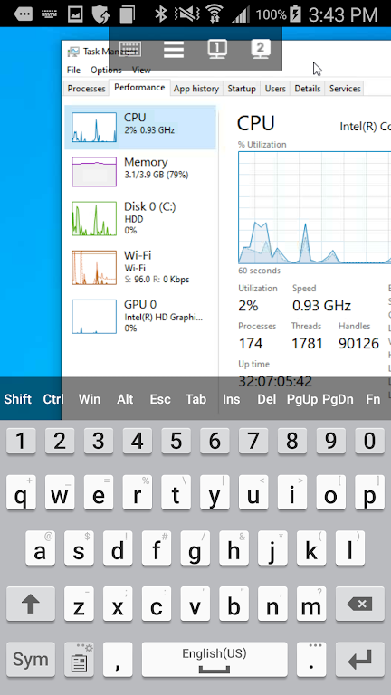 Schermata DualMon Remote Access 2