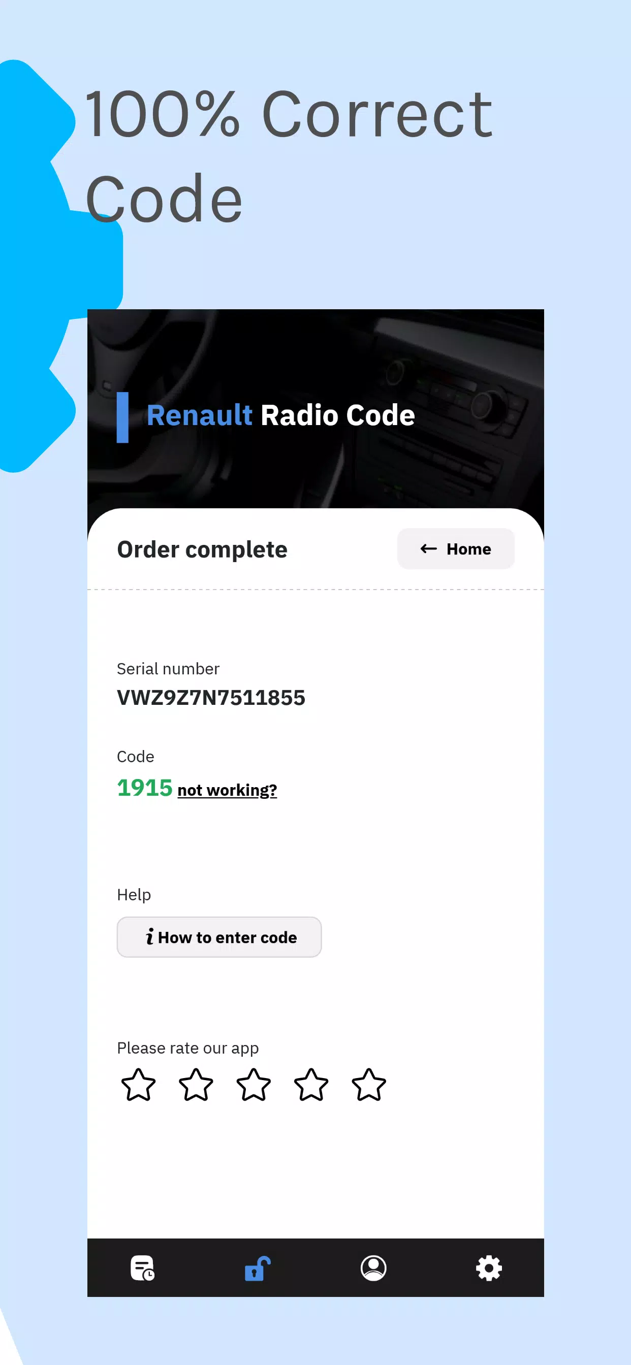 Schermata VW Radio Code Generator 3