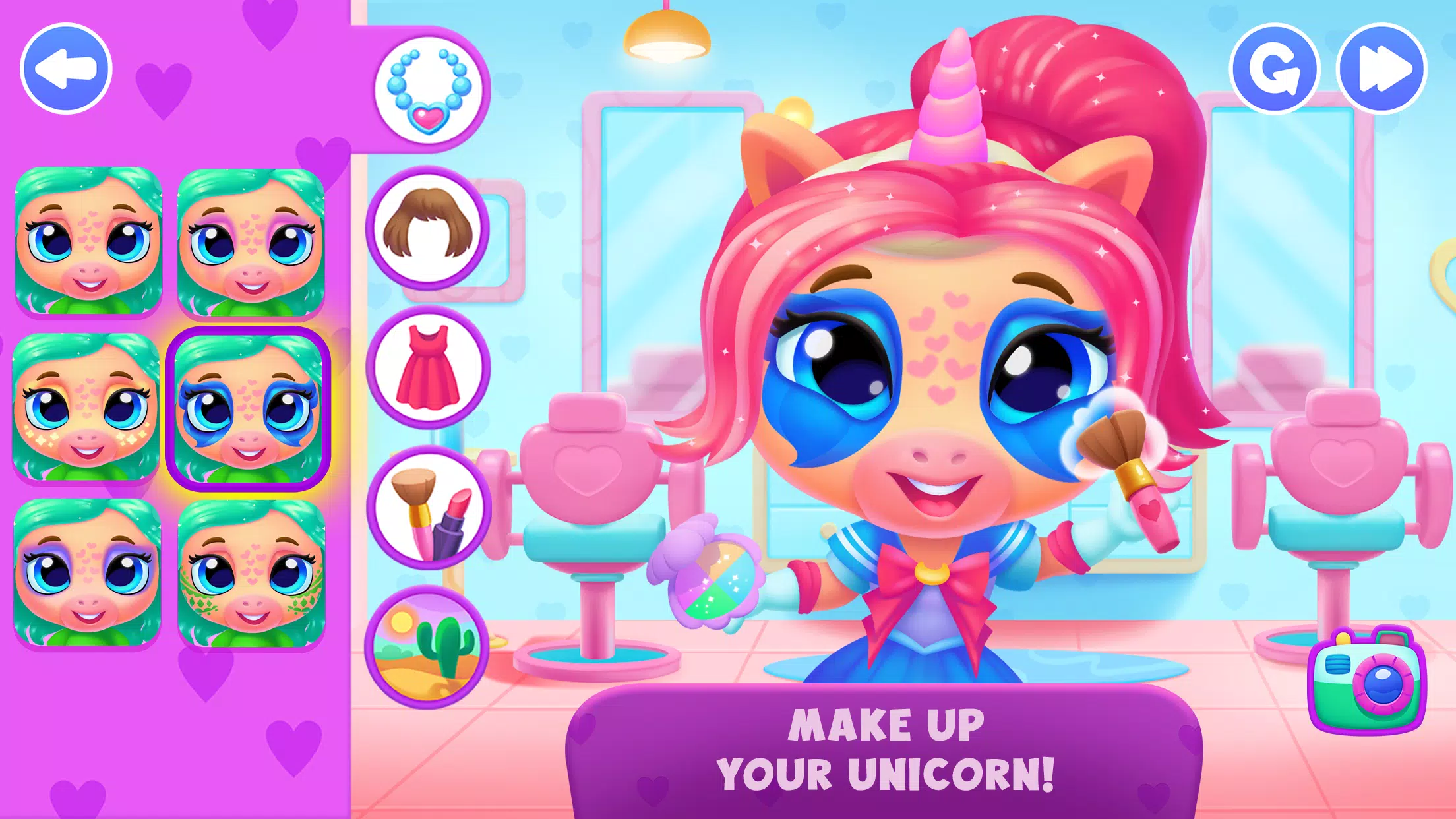 Unicorn Dress up games kids Tangkapan skrin 4