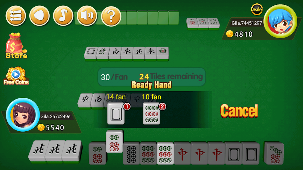 Mahjong 2P: competition Screenshot 3