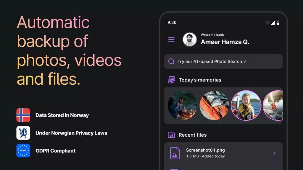 Jottacloud: Safe Cloud Storage Capture d'écran 2