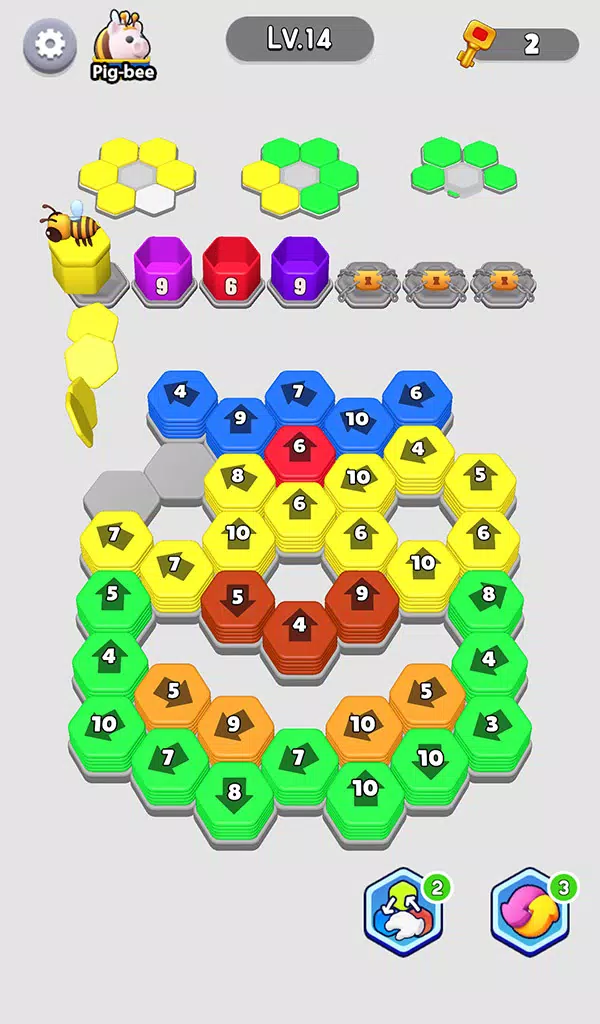 Bee Out - Hexa Away Puzzle应用截图第4张