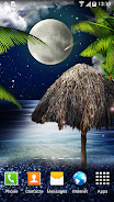 Tropical Night Live Wallpaper Ekran Görüntüsü 2