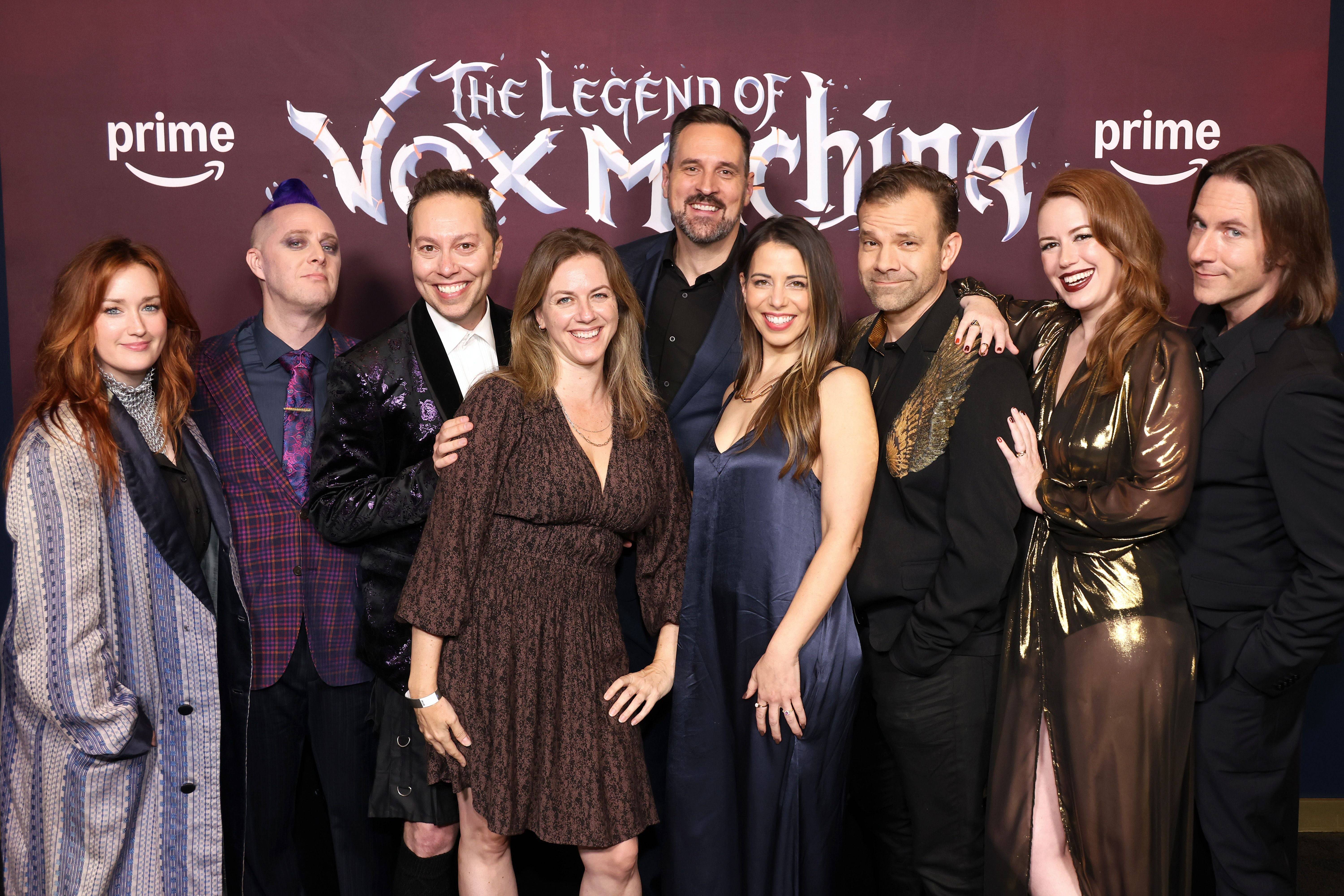 O elenco da lenda de Vox Machina. Foto de Anna Webber para Getty Images for Prime Video.
