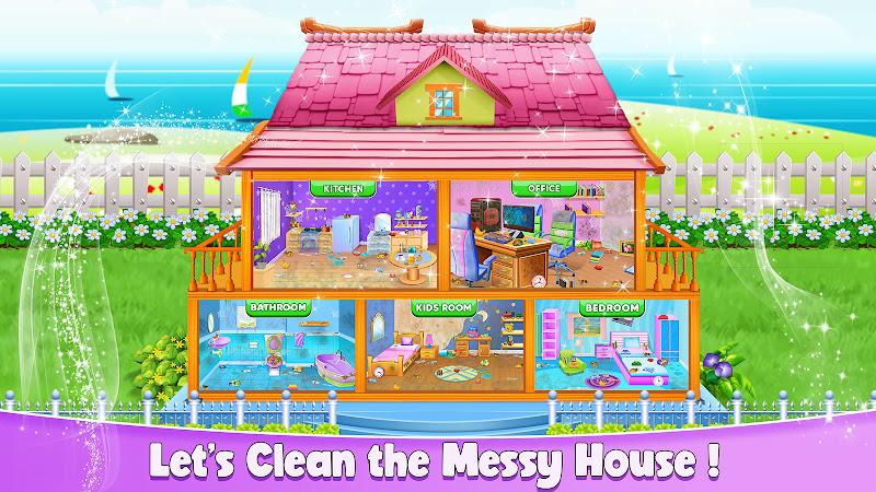 Messy House Cleaning Game स्क्रीनशॉट 2