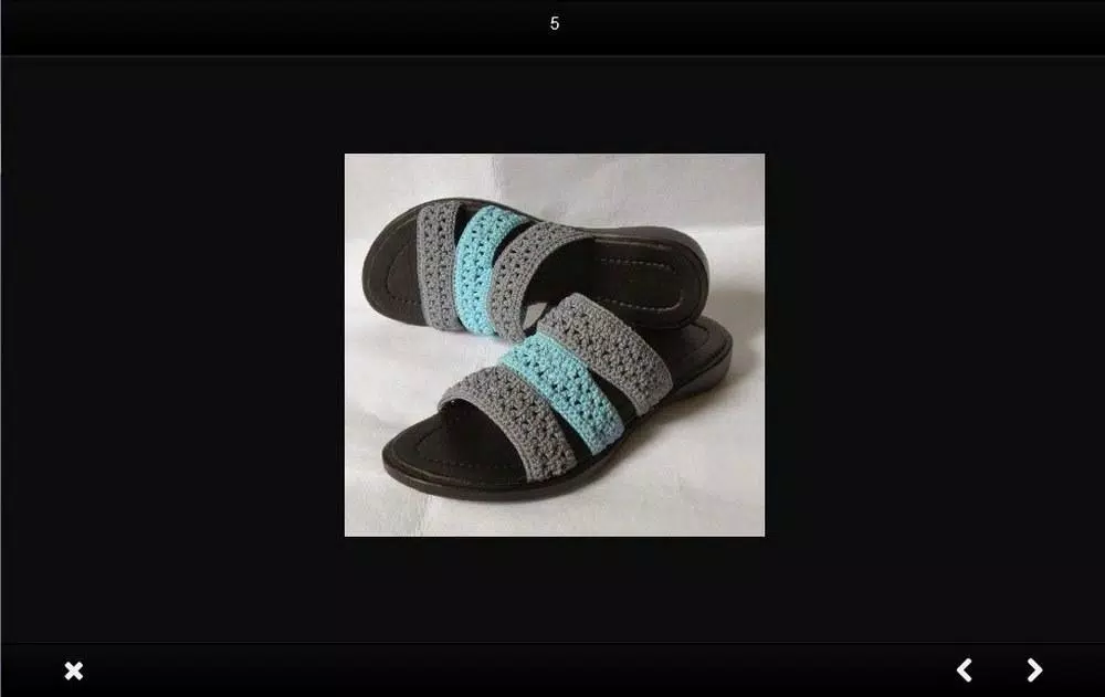 Knitted sandals idea Screenshot 4