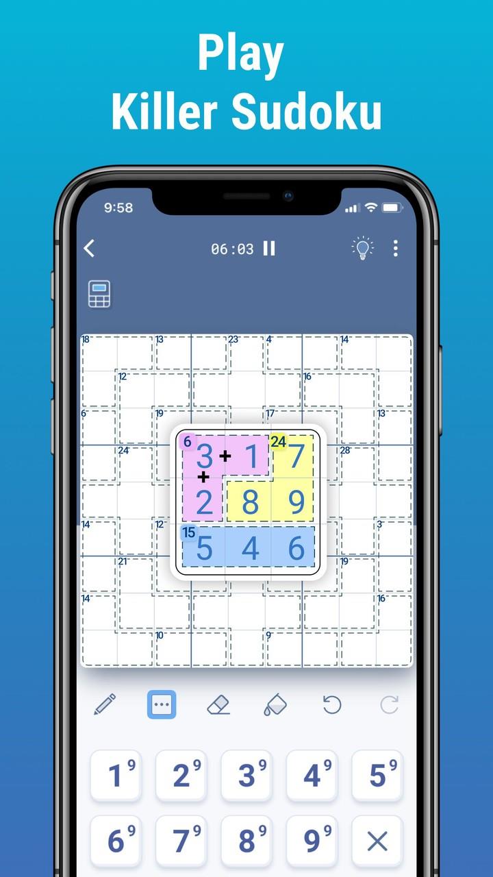 Killer Sudoku by Logic Wiz Скриншот 2