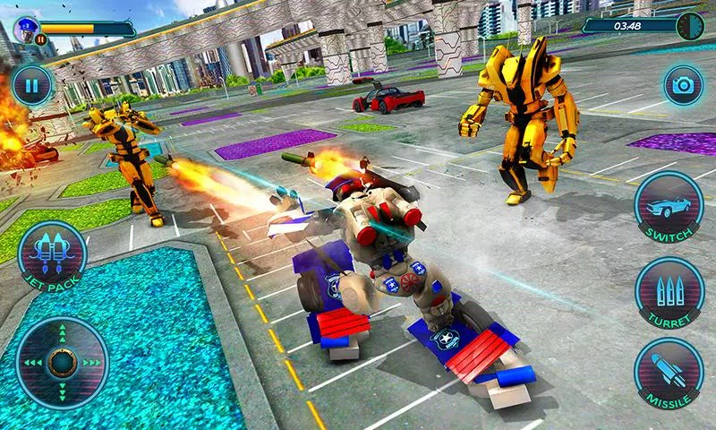 US Police Robot Car Revenge Captura de pantalla 4
