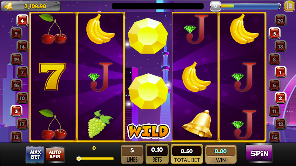 SlotMan - Free Classic Vegas Slot Machine 777 Ảnh chụp màn hình 2