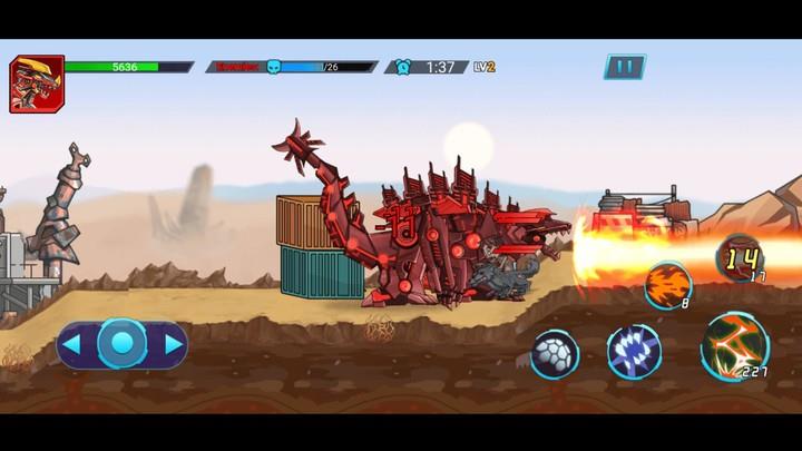 Mech War: Jurassic Dinosaur Ekran Görüntüsü 2