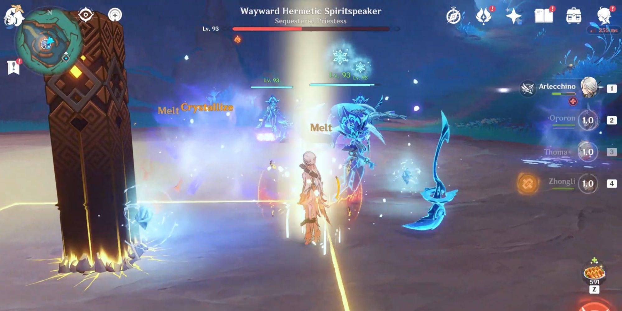 Fight Boss Hermetic SpiritsPeaker Fight in Genshin Impact