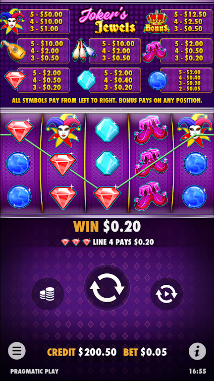 Joker’s Jewels Slot Casino Win Screenshot 1