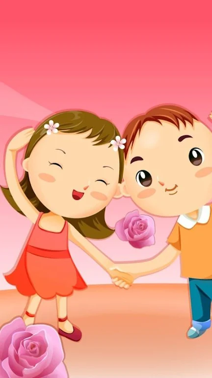 cartoon love wallpaper Captura de tela 1