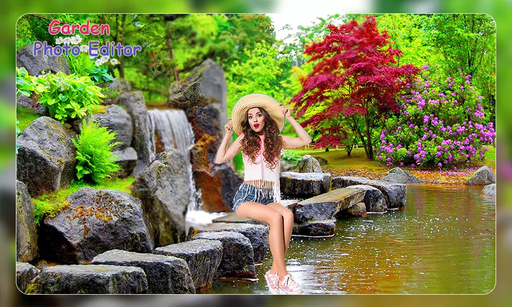 Garden Photo Frame Editor Captura de tela 1