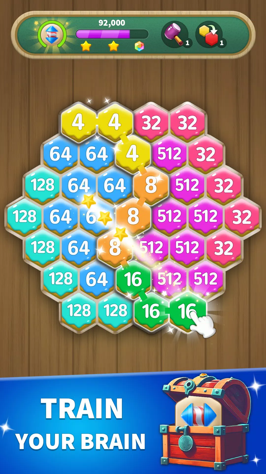 Hexa Connect: 2048 Puzzle ဖန်သားပြင်ဓာတ်ပုံ 2