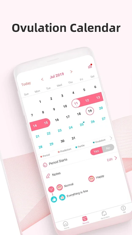 PinkBird Period Tracker Скриншот 2