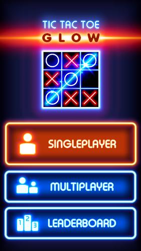 Tic Tac Toe Glow: 2 Players Captura de pantalla 1