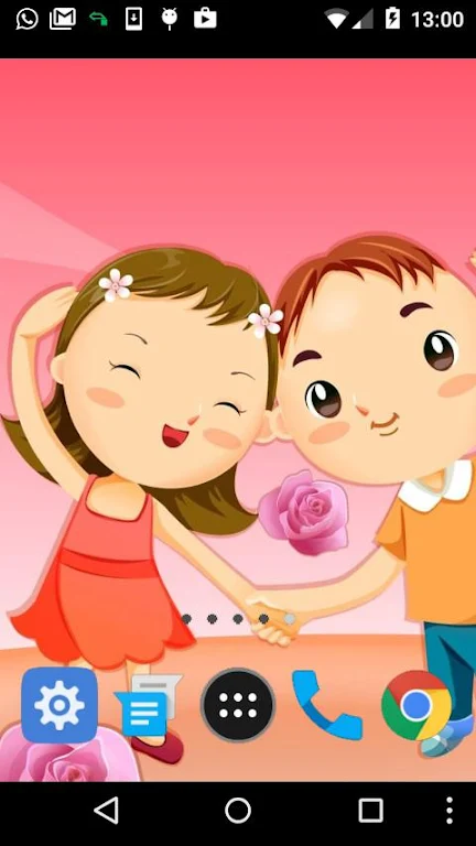 cartoon love wallpaper Captura de tela 2