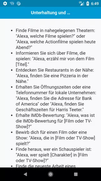 Befehle für Echo Dot Schermafbeelding 4