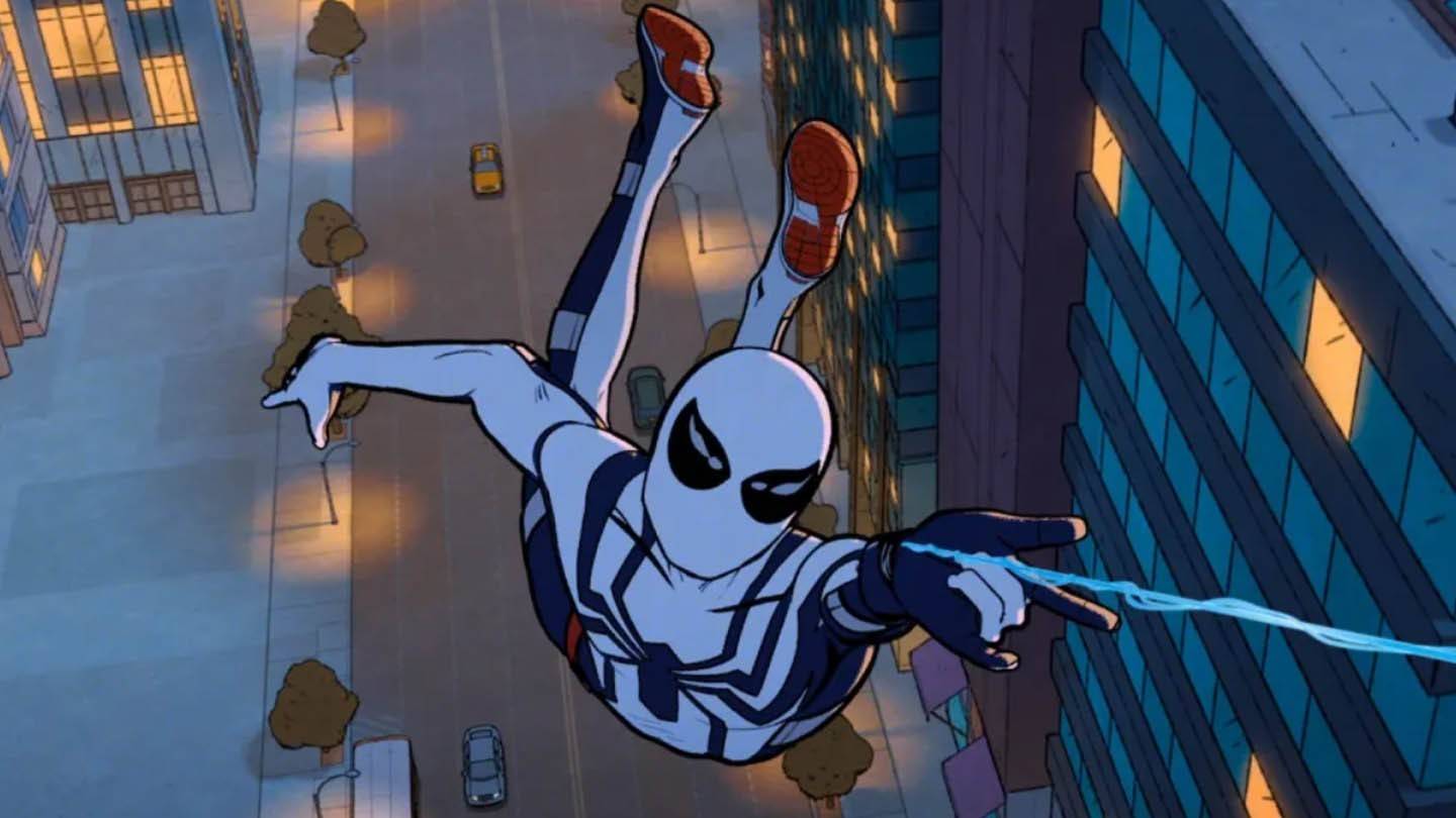 Spider-Man con traje blanco