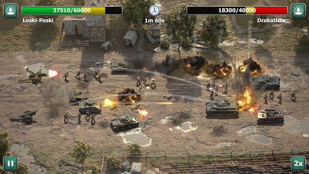 Heroes of War: Idle army game Mod 스크린샷 4