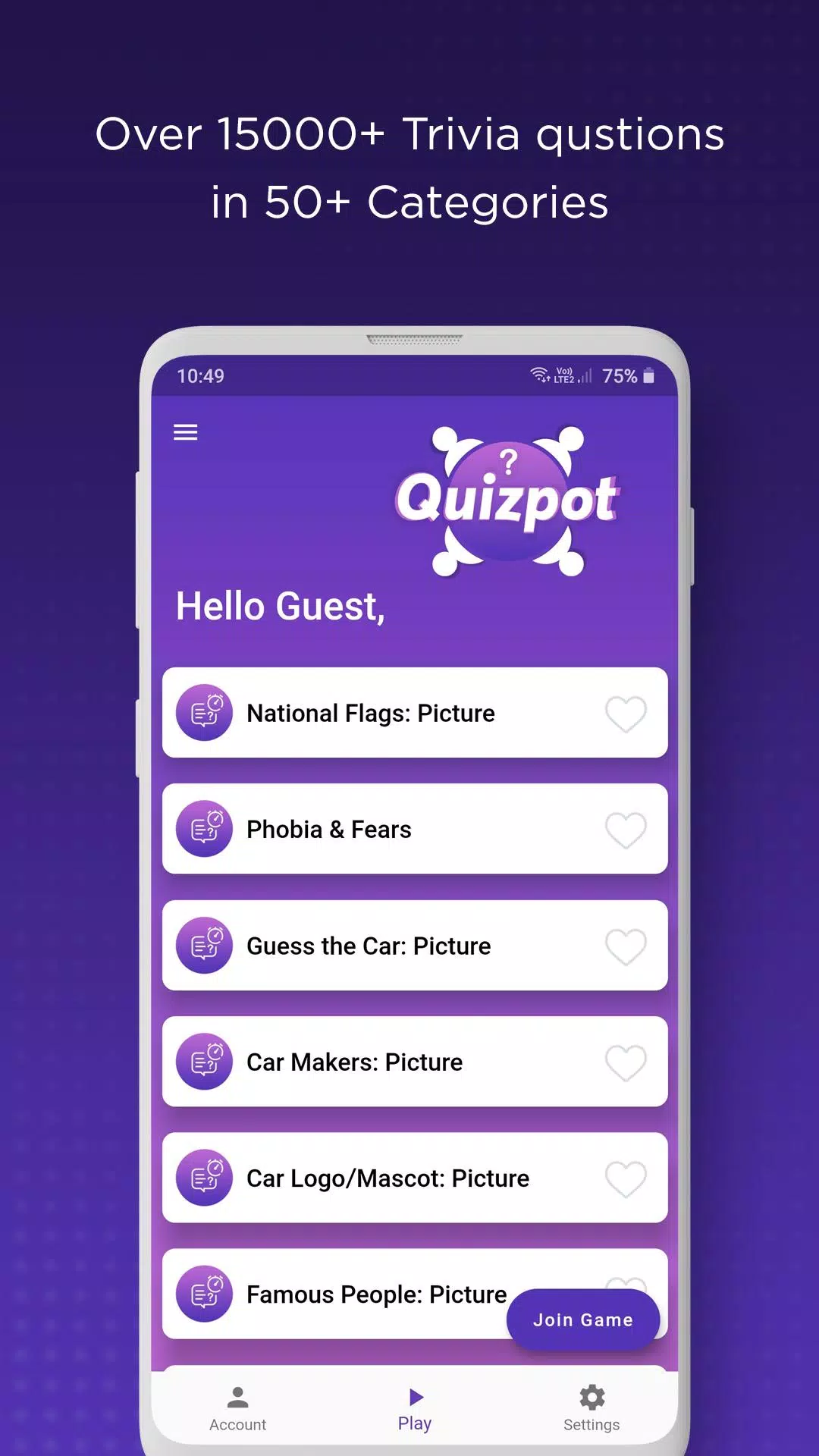 QuizPot: Group GK Quiz Trivia应用截图第2张