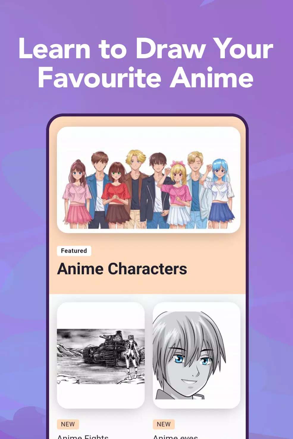Learn to Draw Anime by Steps Screenshot 1