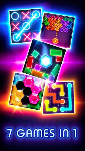 Tic Tac Toe Glow: 2 Players Captura de pantalla 3