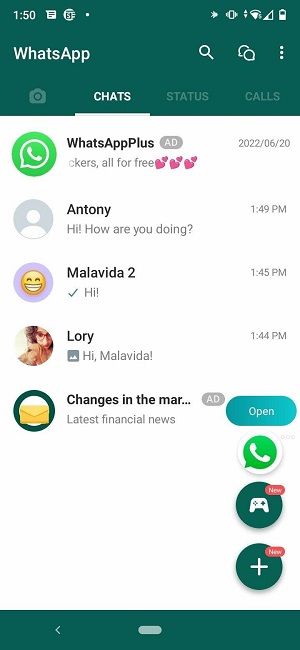 WhatsApp Plus v18 Schermafbeelding 2