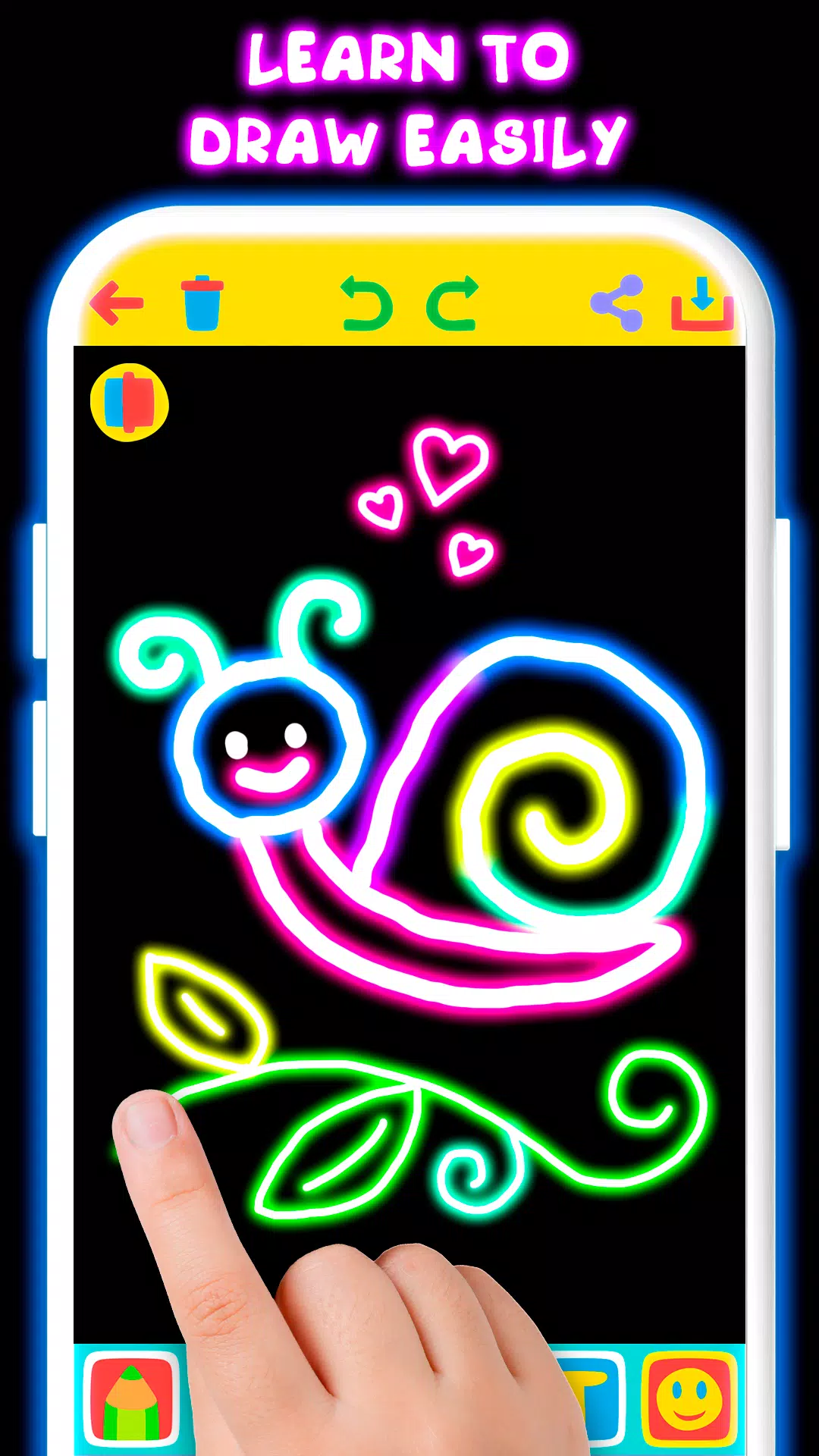 Drawing For Kids - Glow Draw Скриншот 1