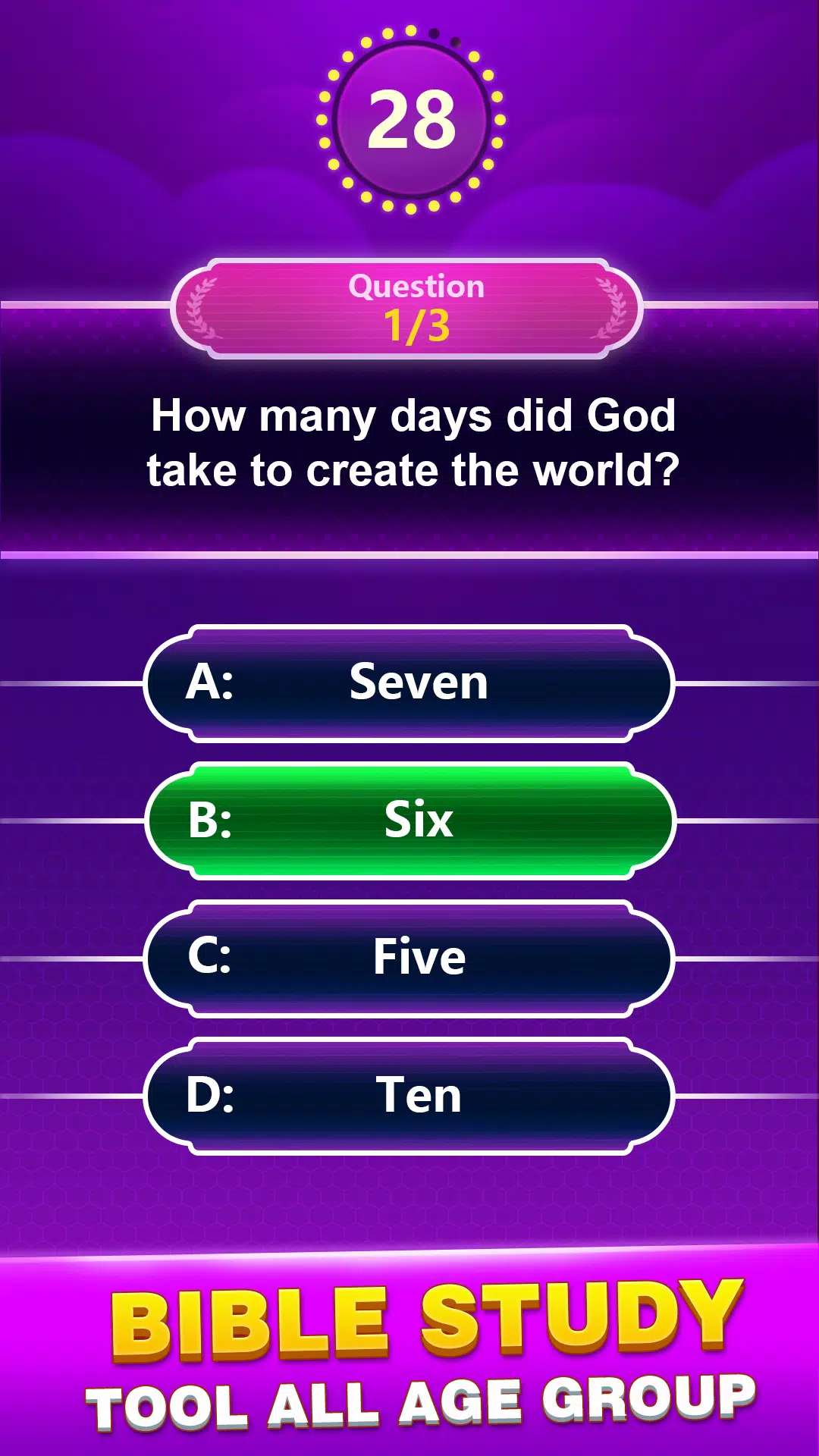 Bible Trivia Screenshot 1