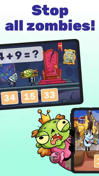 Math games: Zombie Invasion ภาพหน้าจอ 2