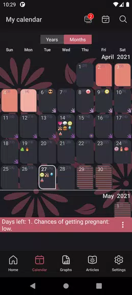 WomanLog Calendário Menstrual Captura de tela 3