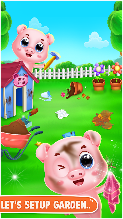 pinky pig daycare salon games Скриншот 3